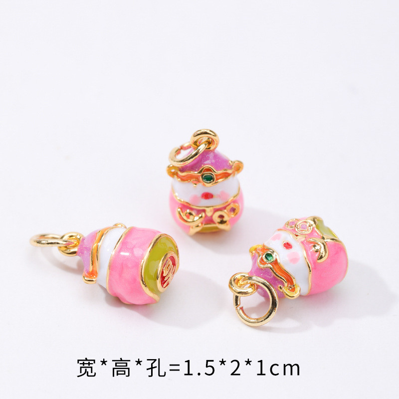 Cloisonne คั่วสีฟ้าหยดน้ำมันรูปเทพเจ้าแห่งความมั่งคั่ง สำหรับ DIY จี้ สร้อยคอและสร้อยข้อมือ พร้อมอุปกรณ์เสริม - รูปที่ 7