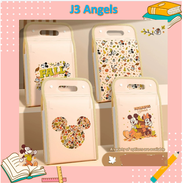 J3 - กระเป๋าแฟ้ม 13 ส่วน Miki Folder A4 Document Bag Folder Work Folder Document Capybara