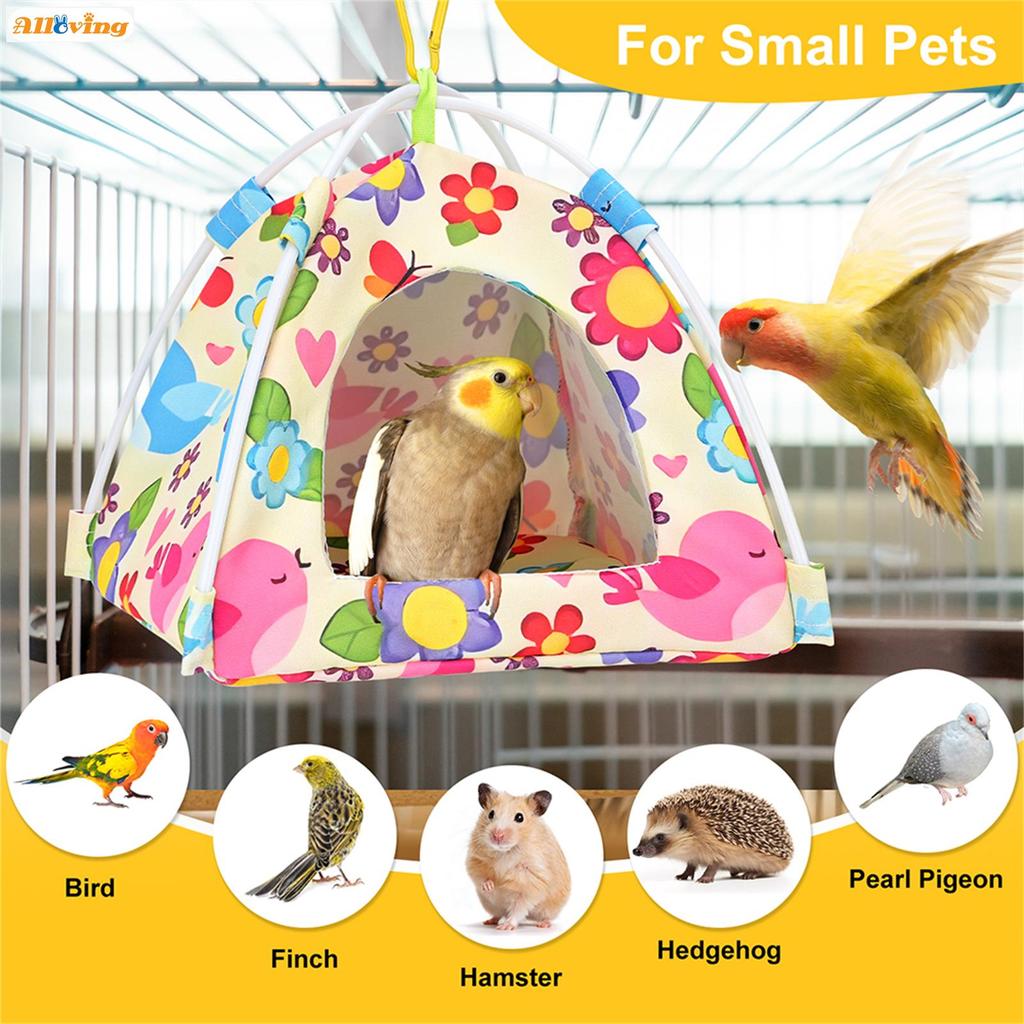 All-Season Bird Bed & Nest เต็นท์ดอกไม้น่ารัก Bird Nest Cage อุปกรณ์เสริมสําหรับ Cockatiels Budgerigars Finch