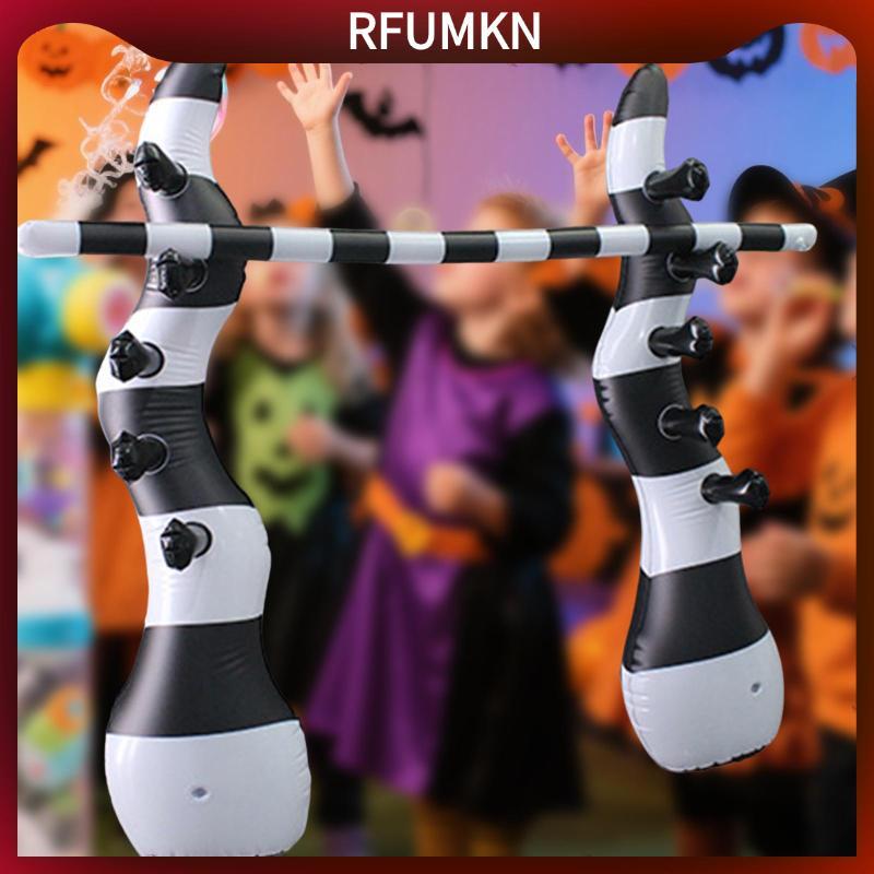 [rfumkn] Inflatable Limbo Game Sports Toy Beach Black And White Sandworm Carnival Bithday
