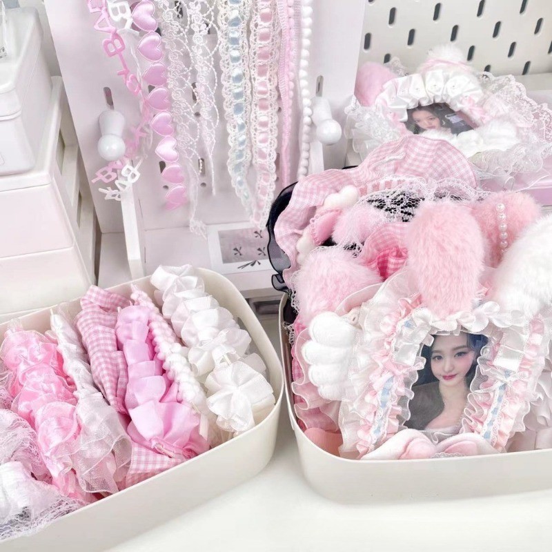 ใหม่ที่มีสีสันลูกไม้ริบบิ้นแฮนด์เมดทําเองอุปกรณ์เสริมของขวัญบรรจุภัณฑ์ช่อของขวัญริบบิ้นตกแต่ง - รูปที่ 6