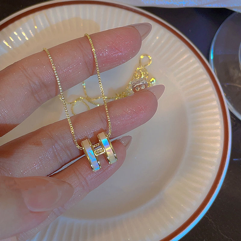 สร้อยคอ H-ii19 ออกแบบคลาสสิก สไตล์ Clavicle Chain สำหรับทุกโอกาส KYCD