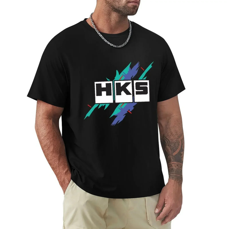 COD-Mens T-shirt Euro Size TOPS Limited HKS Power And Sportser Performance Turbo Logo Unisex Tee-shi