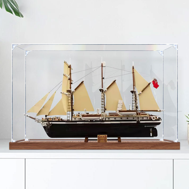 กล่องแสดงอะคริลิคเหมาะสําหรับ Lego 10335 Ninja Adventure Ship-Made กล่องเก็บโปร่งใสป้องกันฝุ่น