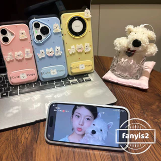 Realme C75X C67 C65 C63 C61 C55 C53 C35 C30 C25Y C21 C20 C15 8i 5i หมายเหตุ 60 50 ใหม่ 2 ใน 1 3D ลูกสุนัขเคสโทรศัพท์ซิลิคอนปกอ่อน