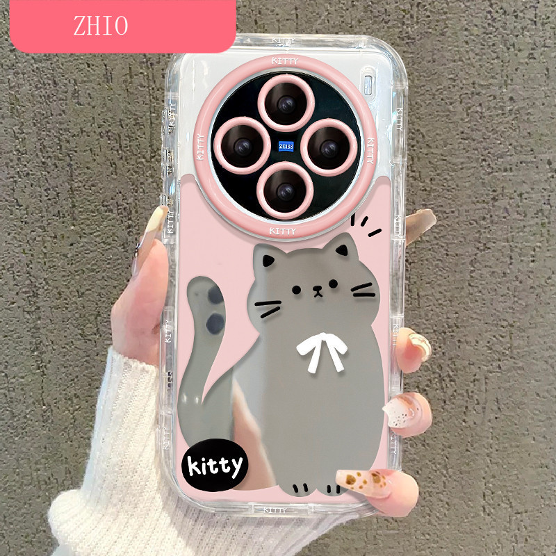 [152]🔥มาพร้อมกับการป้องกันเลนส์🔥เหมาะสําหรับ Vivo  X90 X100 X200 pro X200fe  V23 V25pro V27 V40 เหมาะสําหรับ vivox100 เคสโทรศัพท์ x90pro ใหม่หญิง s18 Creative x80 แมวน่ารัก s18 Niche s17e กระจก 16 ครีมกรณี x70 Niche x60 โปร่งใส s12 Super Hot เคสป้องกัน