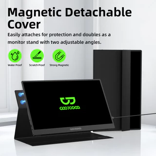 GOOJODOQ 15.6 Ultra-thin Touch Monitor ที่สวยงาม 1080P Full HD Display Magnetic ที่ถอดออกได้ Cover ความเข้ากันได้กว้าง