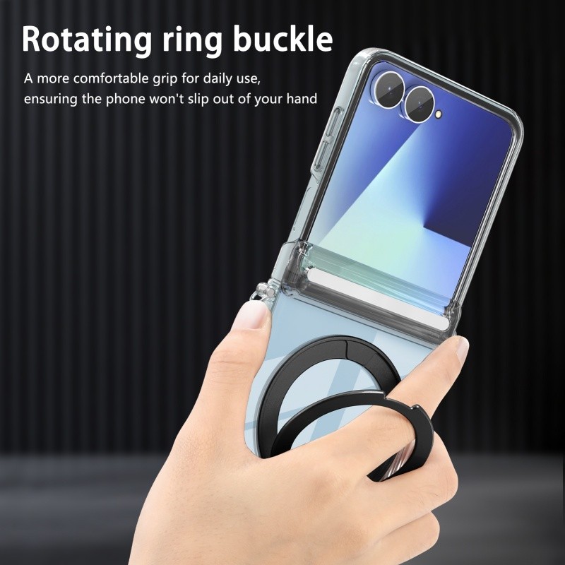 แม่เหล็กโปร่งใสบานพับเคสโทรศัพท์ปลอกสําหรับ Samsung รูปที่ 6