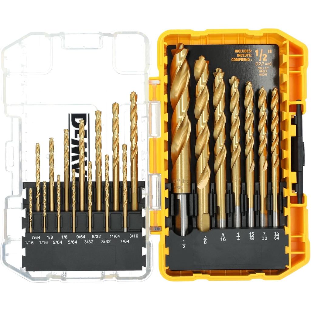 DEWALT DW1361 Titanium Pilot Point钻头套装,21件