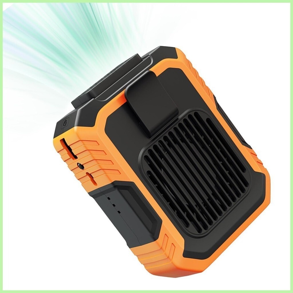 Waist Fan Clip on 3 Speeds Waist Fan Body Fan Rechargeable Portable Fan DropProof Mini Fan Power Ban