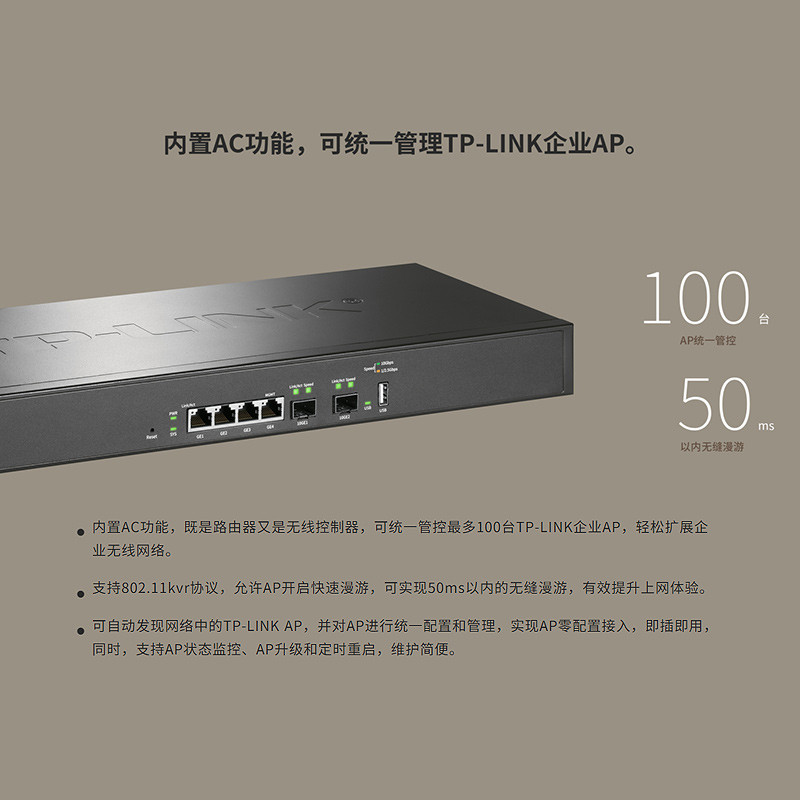 TP-LINK Quad-Core AC Enterprise เกรด Mega VPN Router Network Repeater AP อินเทอร์เน็ตจํากัดการจัดการ