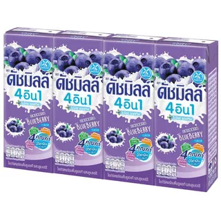 ดัชมิลล์นมเปรี้ยวยูเอชทีรสบลูเบอร์รี่ 165มล. แพค 4 DutchMill Blueberry 165ml X4 [หมายเลขบาร์โค้ด 8851717049248 ]