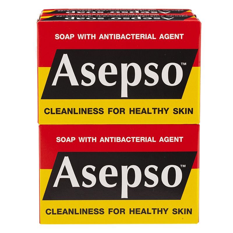 อาเซปโซสบู่ก้อนออริจินัล 80กรัม แพค 4 Asepso Original Bar Soap 80g. Pack 4 [หมายเลขบาร์โค้ด 7640129890415 ]