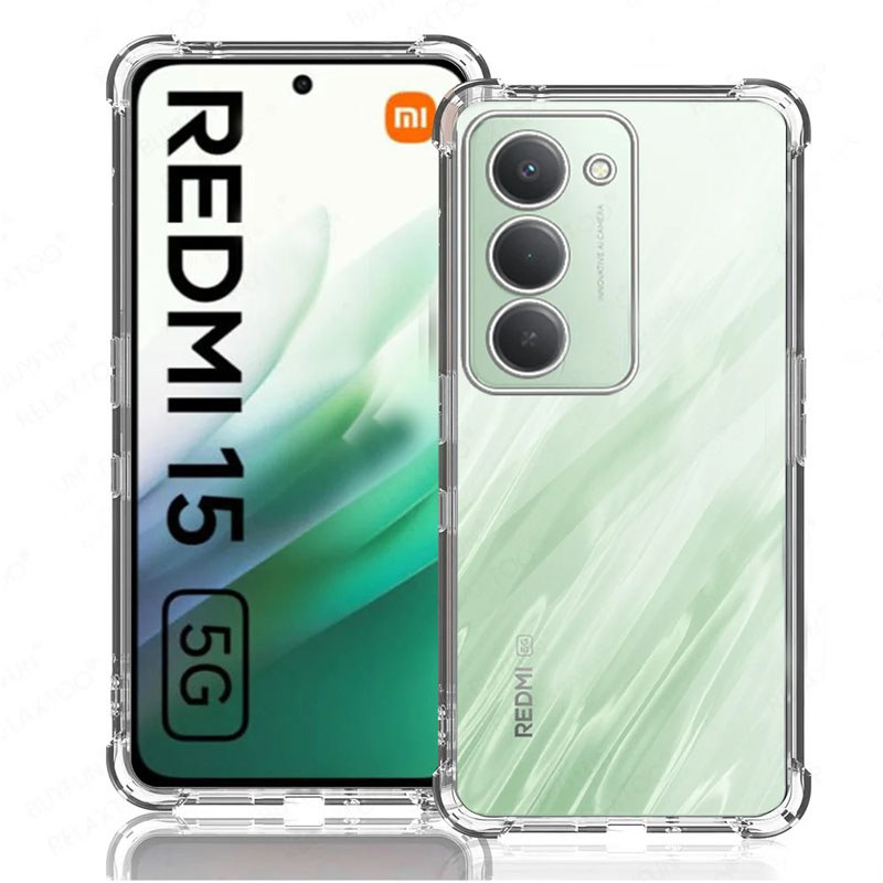 เคสใสใสสําหรับ Xiaomi Redmi 15 เคสโทรศัพท์แบบนุ่มสําหรับ Radmi 15 4G 5G