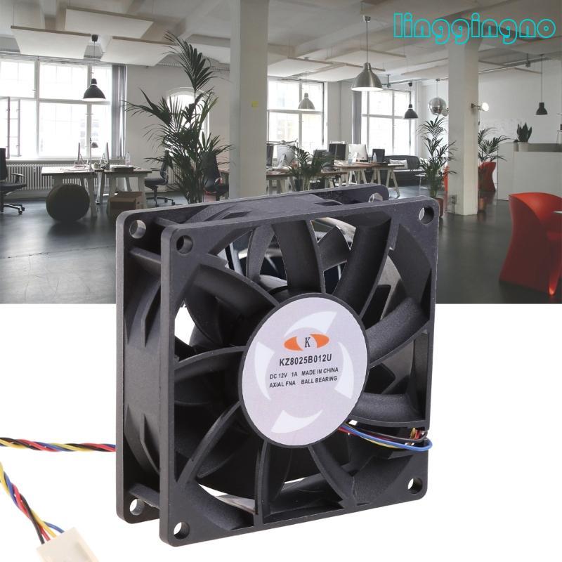 RR DC Brushless KZ8025B012U 80 มม.DC 12V 1 00A พัดลมระบายความร้อน 80x80x25 มม.4-p แบริ่ง 6500RPM 85 