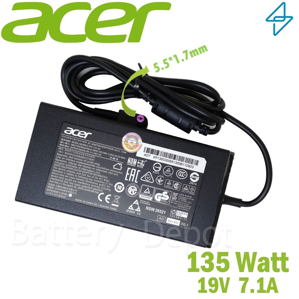 Acer Adapter ของแท้ Nitro 5 AN515-51 AN515-52 AN515-44 AN515-54 AN515-55 / AN515-42 AN515-43 135w 5.