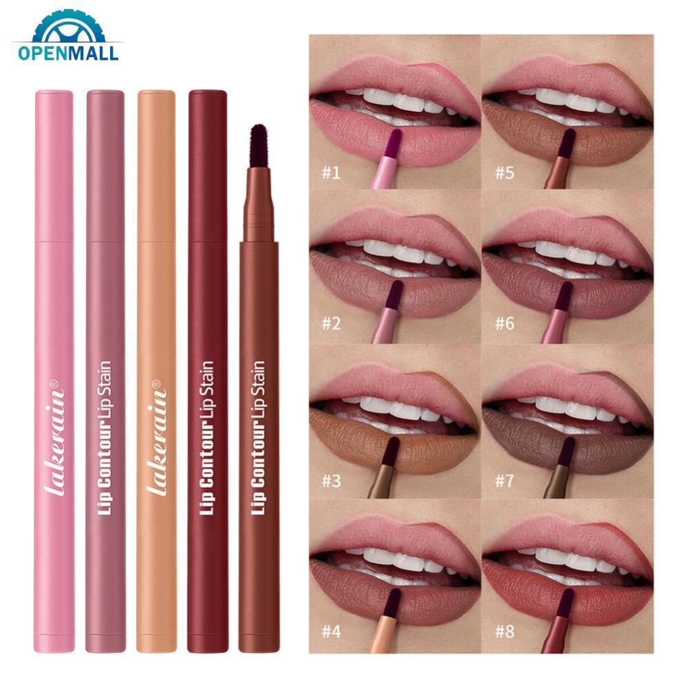 OPENMALL Smooth Color Juice Lip Stain Brush Tip Liquid Lip Liner ติดทนนานกันน้ํา High Pigment Matte 