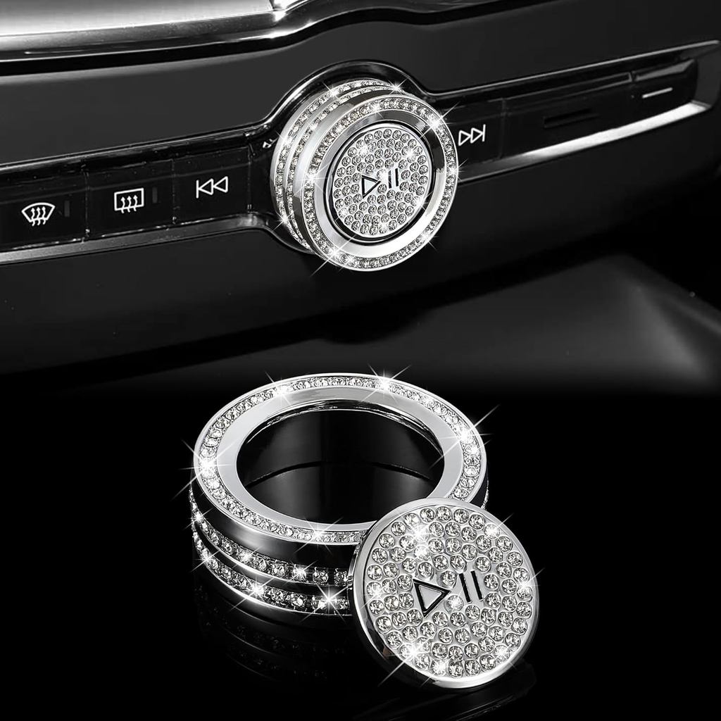 TOMALL Bling รถ Volume Tune Knob Cover ใช้งานร่วมกับ Volvo XC90/S90/V90 2015-2025/XC60 2018-2025/S60