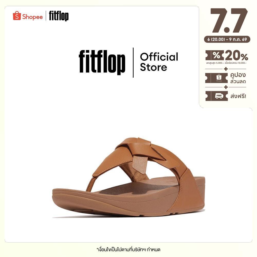 FITFLOP LULU FOLDED-KNOT LEATHER รองเท้าแตะแบบหูหนีบผู้หญิง รุ่น IA2-A69 สี DESERT TAN