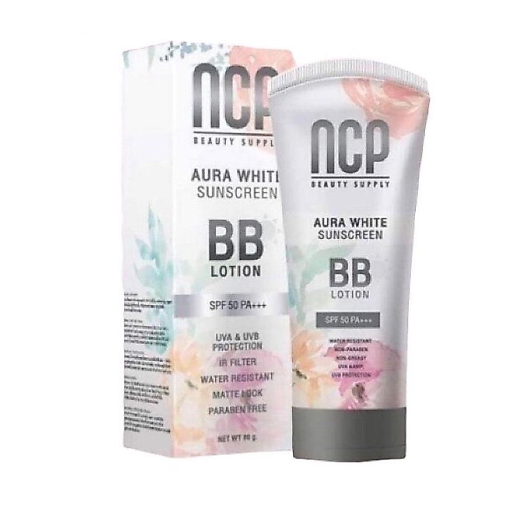 BB NCP Aura White Sunscreen Lotion 80g. บีบีเอ็นซีพี