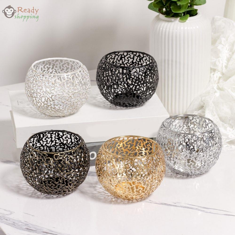 [RDYSHOP] Decorative Candle Holders Warm Ambiance Easy To Clean Metal Construction