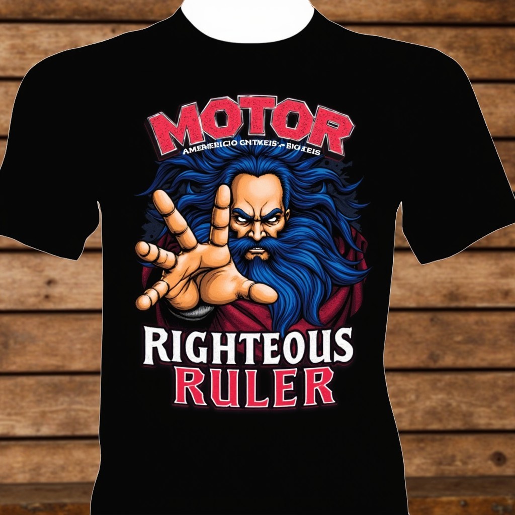 เสื้อวินเทจฮาเลย์ ลาย Righteous Ruler พิมพ์3D เหมาะผู้ชายผู้หญิง