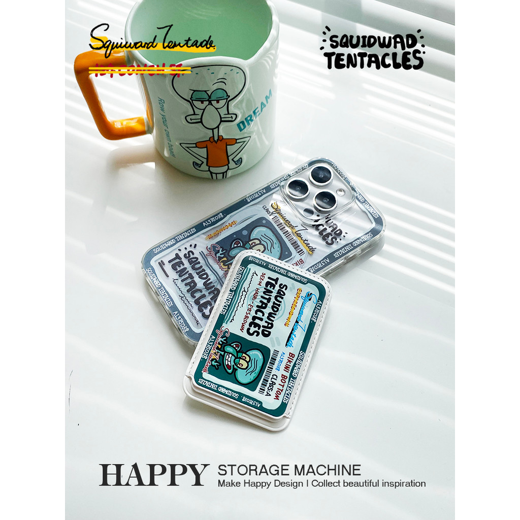 HAPPY Original Octopus Brother Magnetic Card Holder Mai Mai Original Portable Card Holder Bank Card 