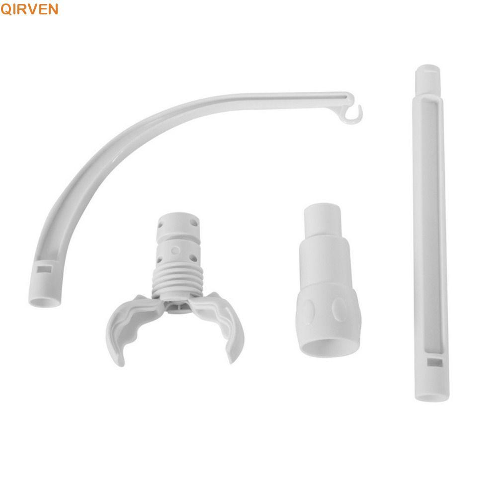 QIRVEN Bed Bell Hanging Clip, DIY อุปกรณ์แขวน Rack Crib Toy Holder, ทารกแรกเกิด Non-Skid White Mobile Holder Rattle ของเล่น Arm Bracket เตียงเด็ก