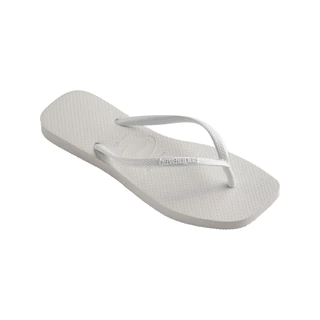 HAVAIANAS รองเท้าแตะ กันน้ำ กันลื่น เบา สบาย Slim Square Flip Flop WHITE 41483010001F_C2WTXX