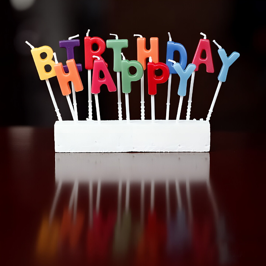 รุ่นส่งออก HAPPY BIRTHDAY HAPPY BIRTHDAY เทียนตัวอักษร Creative Children Cake Shop ใช้