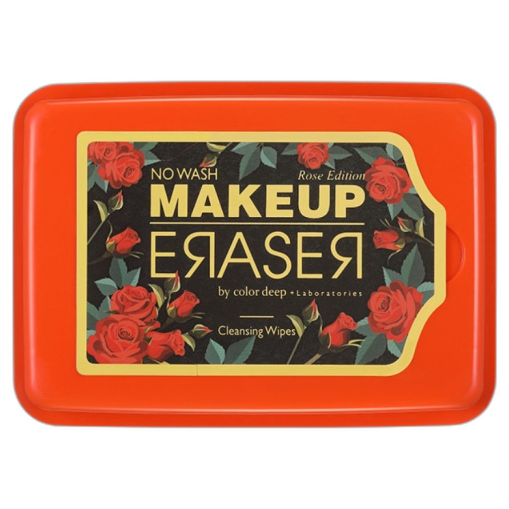 [ลึกสี] MAKEUP ERASER Cleansing Wipes Rose Edition 30 แผ่น 1 แพ็ค / Korean Cleansing Wipes by mintca