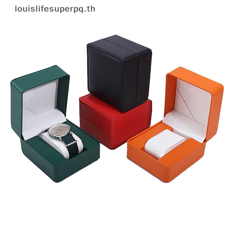Louislifesuperpq PU หนังกล่องเก็บนาฬิกาเดี่ยวกรณี Travel Organizer สําหรับของขวัญผู้ชาย CCD