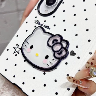 New style ลายจุด Kitty Cat โซ่มือ เคส สำหรับ Samsung Galaxy Z Fold8 Wide Case ชุดสามชิ้นที่ถอดออกได้รวมทุกอย่าง แกนกลางแม่เหล็ก ป้องกันการตก พลิกปก เคส