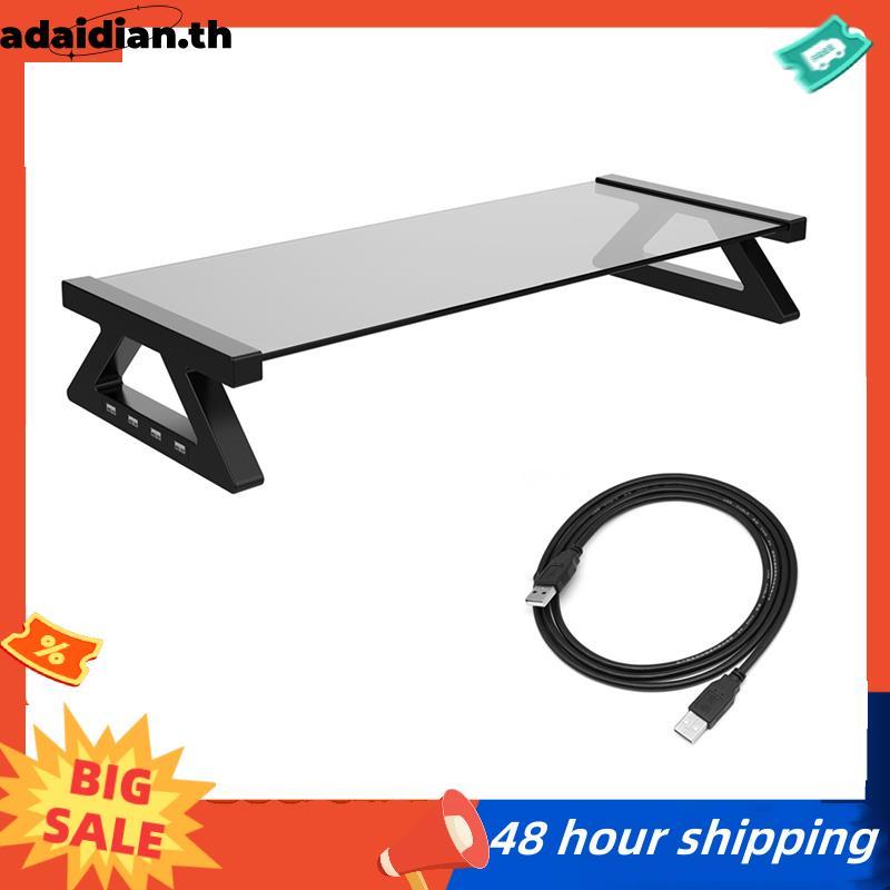 ขาตั้งจอภาพสําหรับจอภาพและเดสก์ท็อปคอมพิวเตอร์ Riser พร้อมพอร์ตอินพุต USB 1x 3x USB 2.0 พอร์ตเอาต์พุ