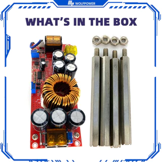 {โกดังไทย} 1800W 40A DC-DC Boost Converter โมดูลเพิ่มแรงดันไฟ ปรับแรงดันได้ Constant Current Constant Voltage อินพุต 10-60V เอาต์พุต 12-90V ประสิทธิภาพสูง 92-97% พร้อมพัดลมระบายความร้อน ระบบป้องกันกระแสเกิน ชาร์จแบตเตอรี่ Lithium Solar Charger LED Power S