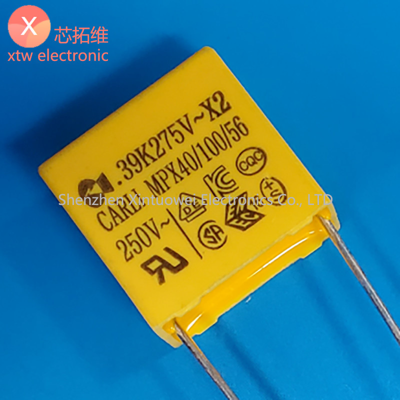 (10 ชิ้น) การควบคุมความจุความปลอดภัย X2 394K275V Capacitance 275V 0.39UF Pin Pitch = 15 มม.