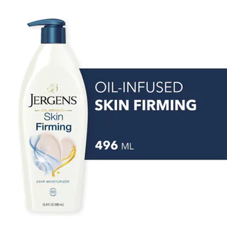 Jergens เจอร์เกนส์ ออยล์-อินฟิวส์ สกิน เฟิร์มมิ่ง 24-Hour มอยส์เจอไรเซอร์ 496 มล.