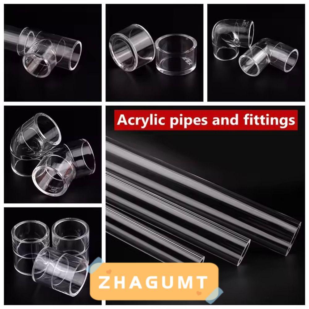 ZHAGUMT366KB Tank Tee Way Joints, 16 20 มม.อุปกรณ์ท่ออะคริลิค,คุณภาพสูงโปร่งใส Plexiglass 90 องศาข้อศอก TEE Connectors ปลา Aquarium ถังน้ําอุปกรณ์เสริม