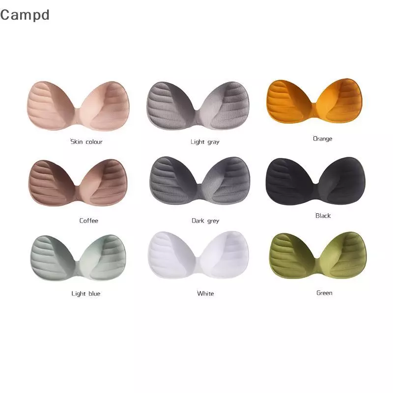 Campd ผู้หญิงบิกินี่เบาะแทรกเต้านม Bra Enhancer Push Up หน้าอกที่มองไม่เห็น Pad (TH)