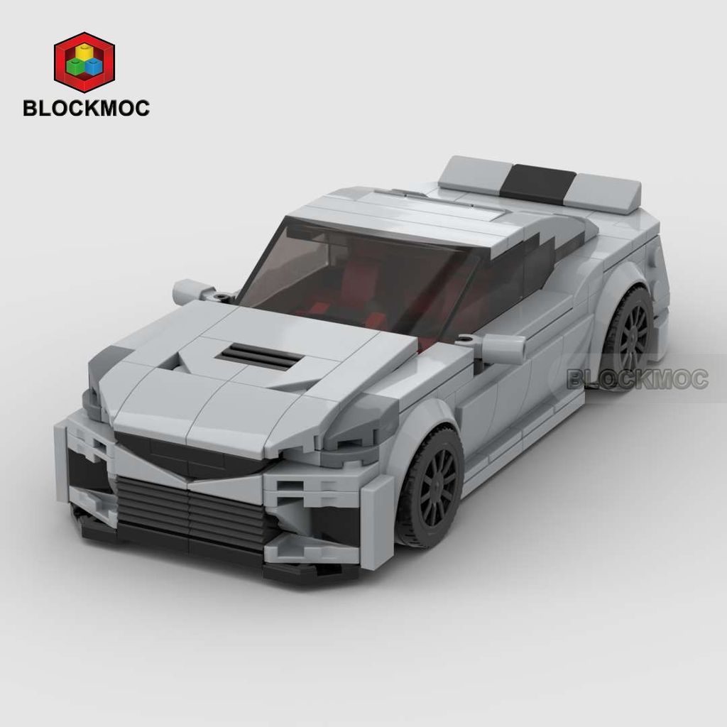 MOC ใช้งานร่วมกับ Lego Cadillac ATS V Creative Car Model อนุภาคขนาดเล็กของเล่นบล็อกตัวต่อ07141110 ฉั