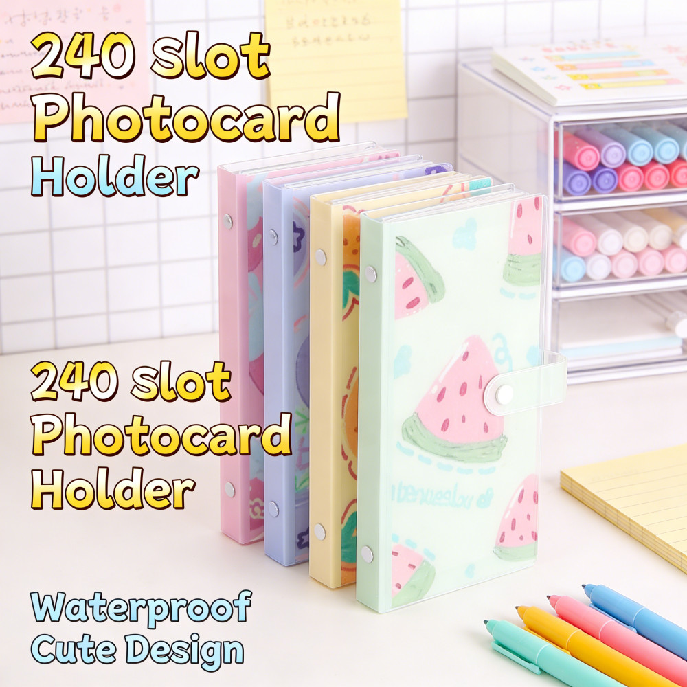 Kpop idol photocard/kolbuk Slot 240 อัลบั้ม/อัลบั้ม 2R/กันน้ําน่ารักผลไม้ Motif Book polaroid photo