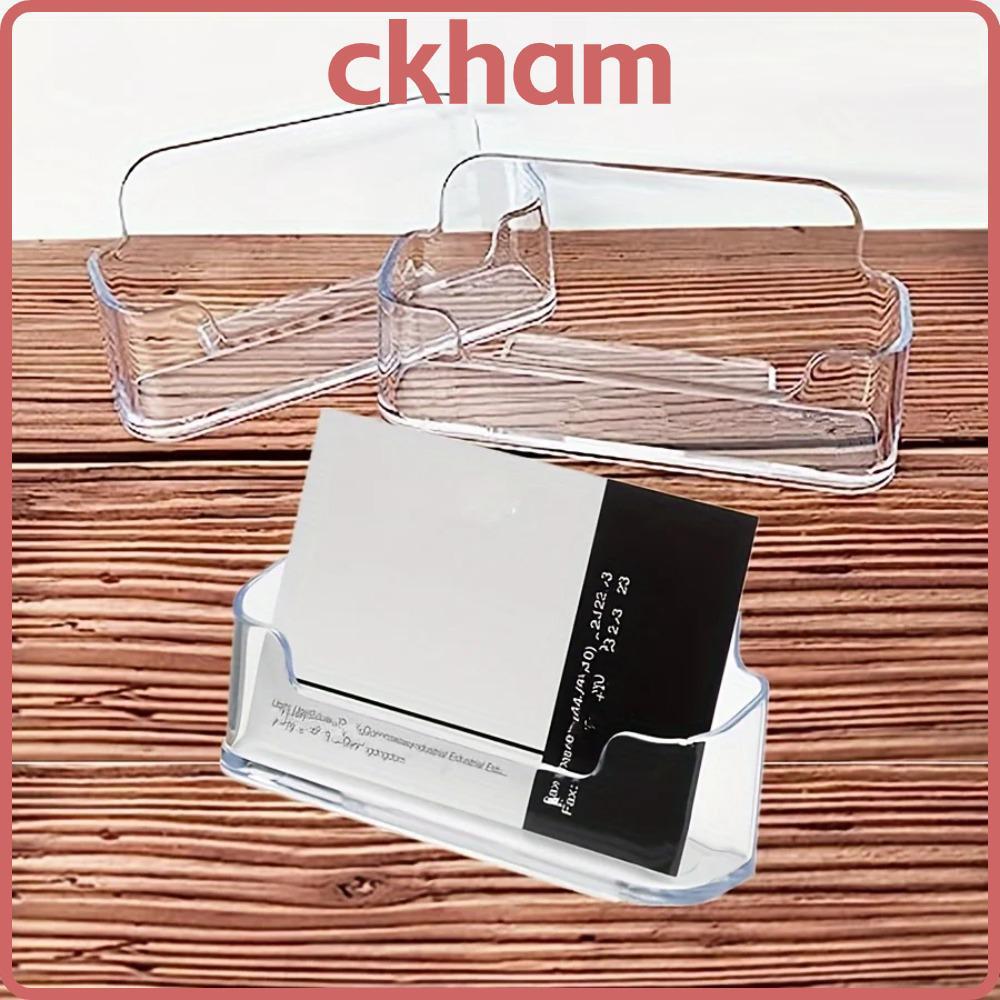 CKHAM Business Card , Creative Location Card Organizer Desktop Shelf Box, High Quality Acrylic Trans