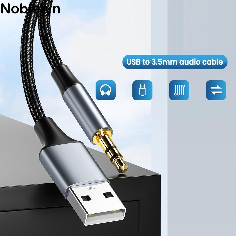 NOBLELYN USB to 3.5mm Stereo USB A to 3.5 Jack Adapter Wire Male to Male