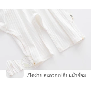 ชุดแรกเกิด พร้อม หมวก ผ้าคอตตอน บอดี้สูททารก สำหรับ 0-3 เดือน คอตตอนล้วน ผ้านิ่ม เสื้อผ้าทารก