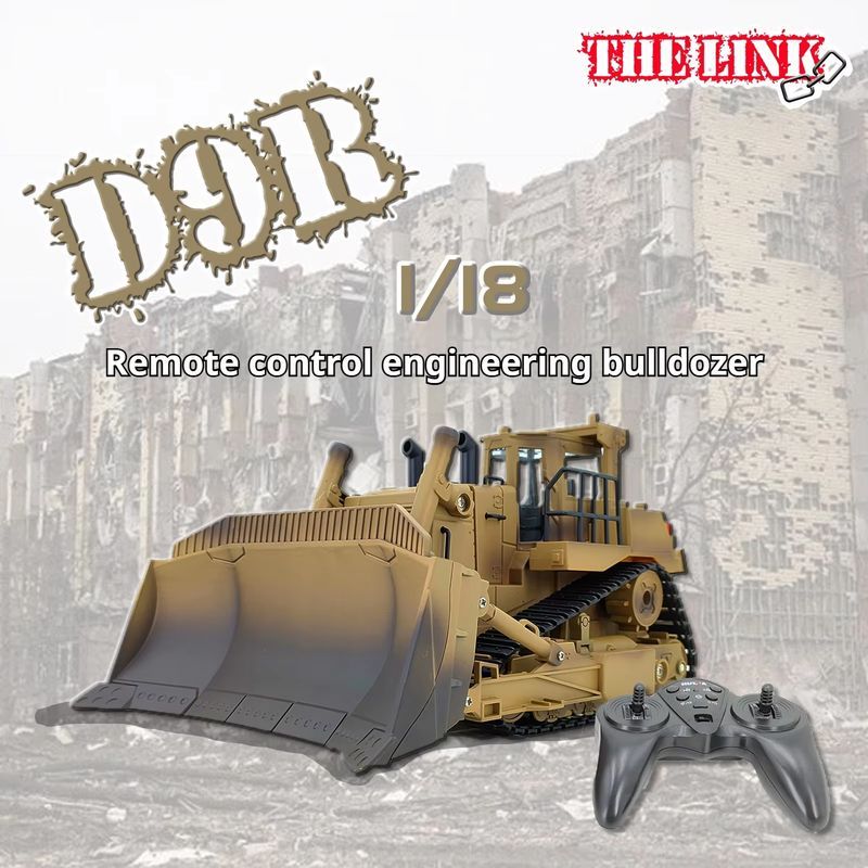 D9R 1:18 Rc Bulldozer Rc รถยนต์รีโมทคอนโทรล Bulldozer วิศวกรรมยานพาหนะมัลติฟังก์ชั่นเด็กคริสต์มาสของ