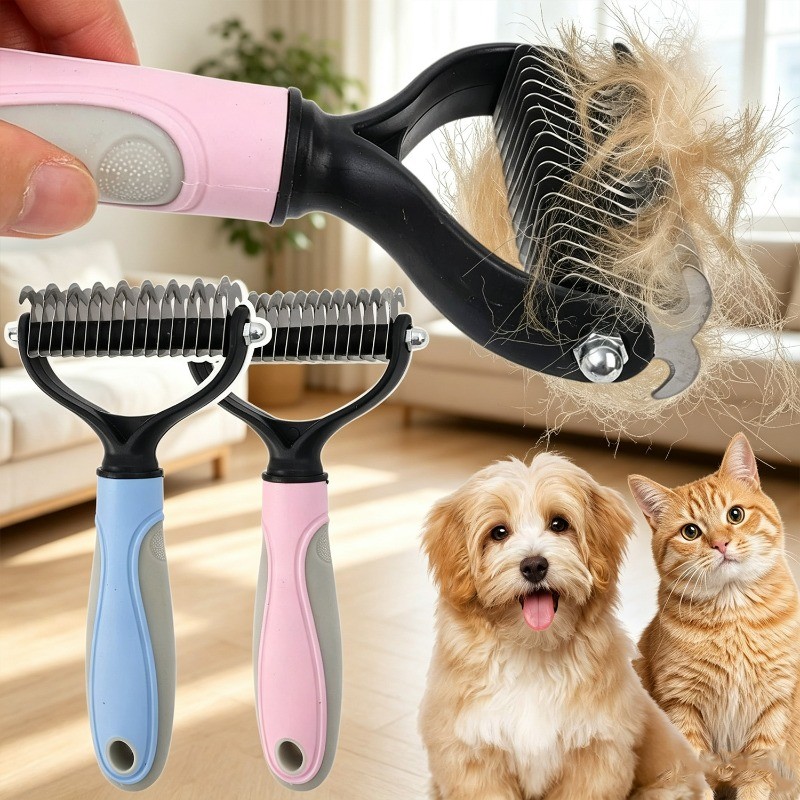 Professional สัตว์เลี้ยง Deshedding แปรงสุนัขผม Remover สัตว์เลี้ยงผม Knot Cutter Puppy Cat หวีแปรง Grooming Hood อุปกรณ์
