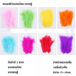 ขนนกDIY คละสี สำหรับตกแต่ง มีทั้งขนนกขนฟูและขนเรียบ สีสันสวย ขนกนกตกแต่งสำหรับเครื่องประดับ พร้อมส่ง