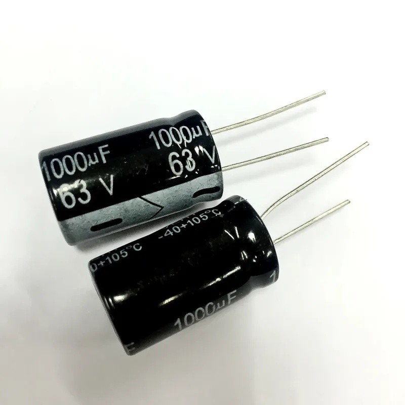 100PCS 63V1000UF 1000UF 63V ตัวเก็บประจุอลูมิเนียมอิเล็กโทรลีติค 16*25 มม.