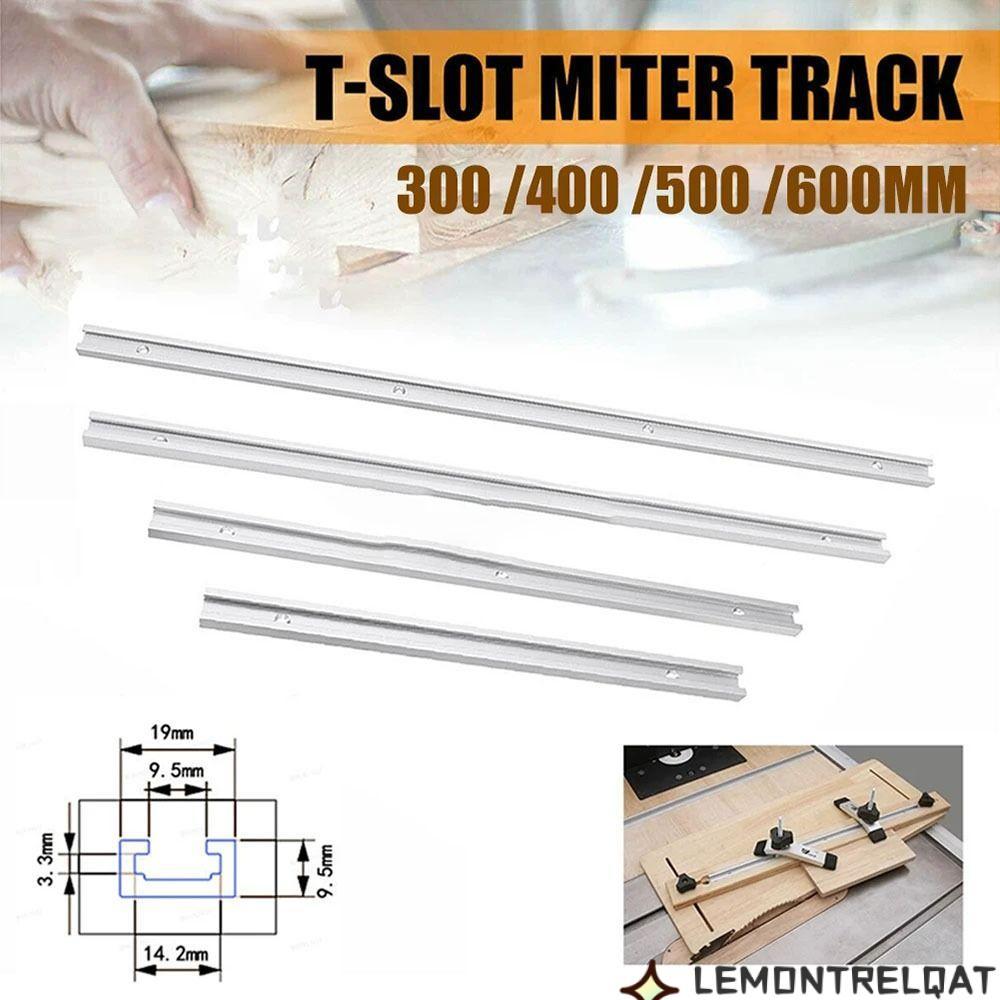 LEMONTRELQAT 1 ชิ้น T-Slot Track, T Slider Fixture Slot สไลด์อลูมิเนียม T-Track, 19 ประเภท 19x9.5 มิ