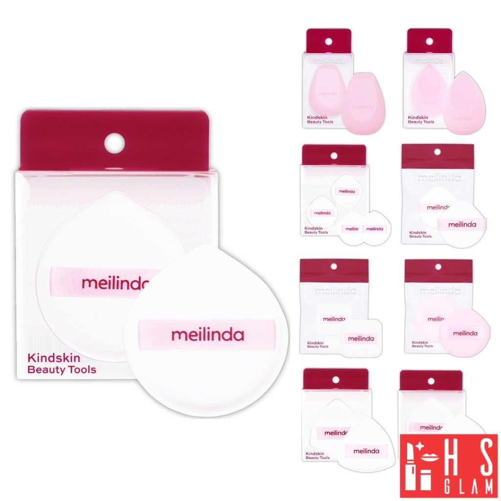 MEILINDA Kindskin Puff เมลินดา พัฟ ใช้ง่าย นุ่ม เบา มีหลายขนาด ใช้ได้ทุกวัน พกง่าย 8 แบบ